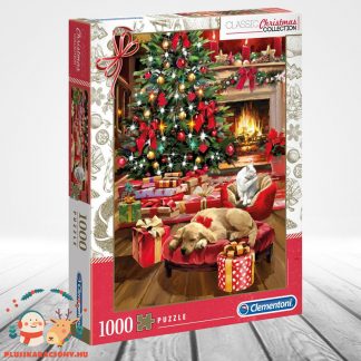 Karácsony a kandalló mellett puzzle 1000 db – Clementoni 39580