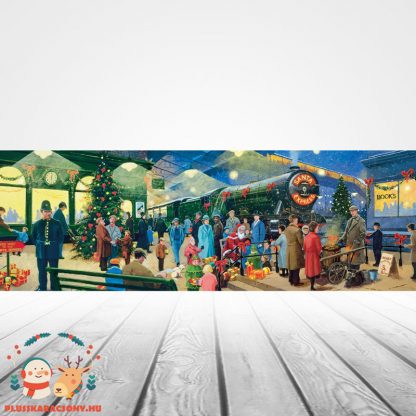 Télapó karácsonyi express vonata panoráma puzzle 1000 db-os – Clementoni 39577, a kép