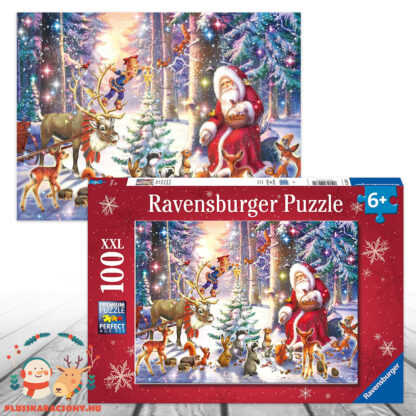 Erdei karácsony XXL puzzle képe és doboza, 100 db (Ravensburger 12937)