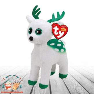 TY Beanie Babies: Peppermint a fehér plüss rénszarvas (15 cm)